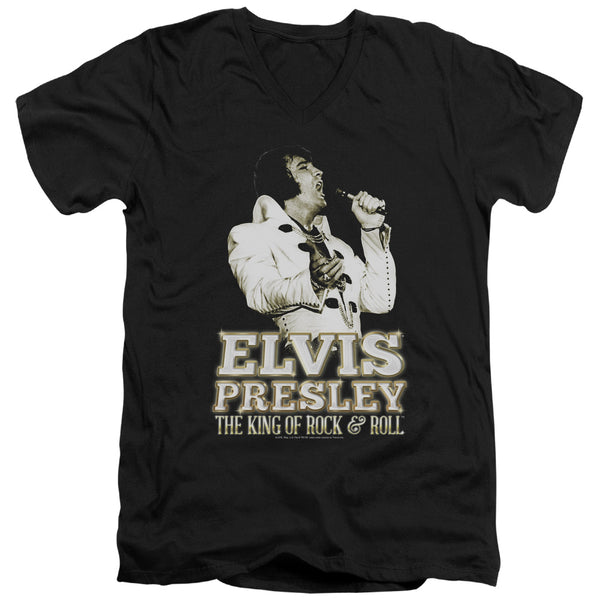 Elvis Presley - Golden Adult Slim Fit V Neck Cotton