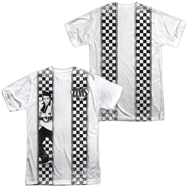 Elvis Presley - Checkered Bowling Shirt Adult Regular Fit Short Sleeve 100% Poly
