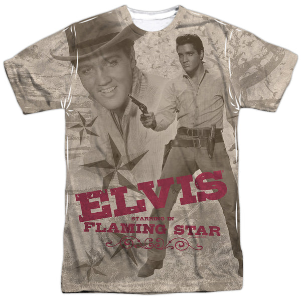 Elvis Presley - Flaming Star Adult Regular Fit Short Sleeve 100% Poly