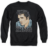 Elvis Presley - Graphic King Adult Crewneck Sweatshirt