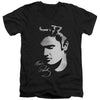 Elvis Presley - Simple Face Adult Slim Fit V Neck Cotton