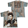 Elvis Presley - Woodgrain (Front - Back Print) Youth Short Sleeve 100% Poly