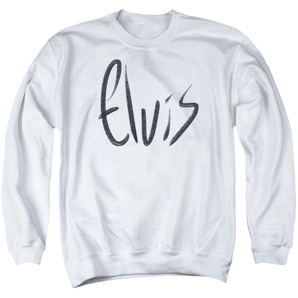 Elvis Presley - Sketchy Name Adult Crewneck Sweatshirt