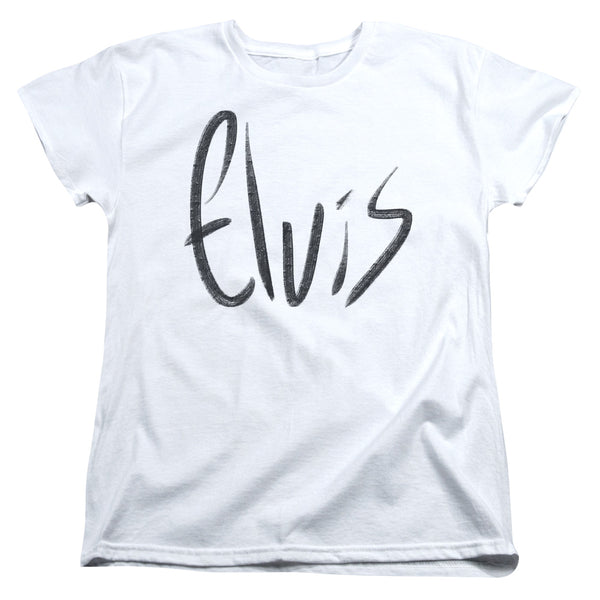 Elvis Presley - Sketchy Name Women's Short Sleeve