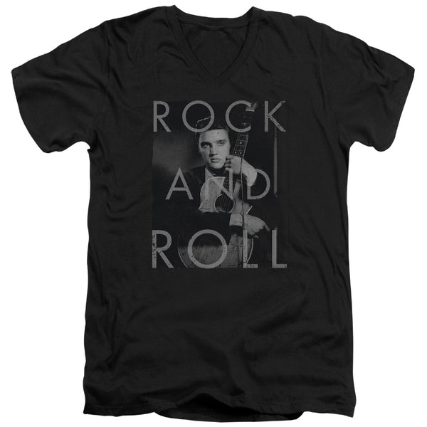 Elvis Presley - Rock And Roll Adult Slim Fit V Neck Cotton