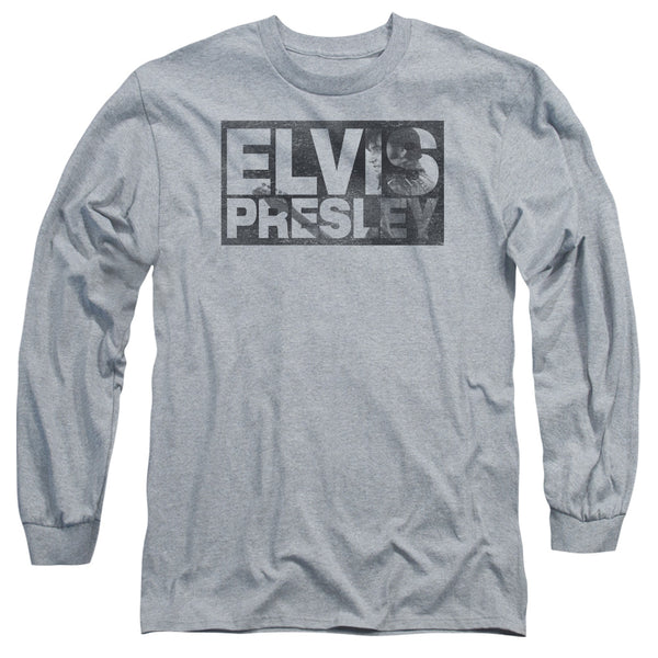 Elvis Presley - Block Letters Adult Long Sleeve