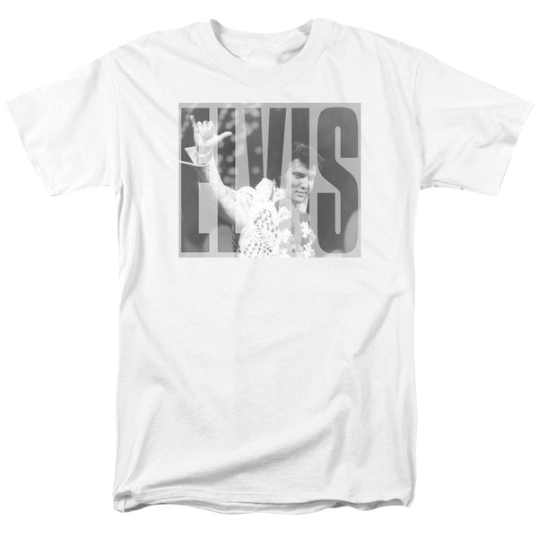 Elvis Presley - Aloha Gray Adult Regular Fit Short Sleeve