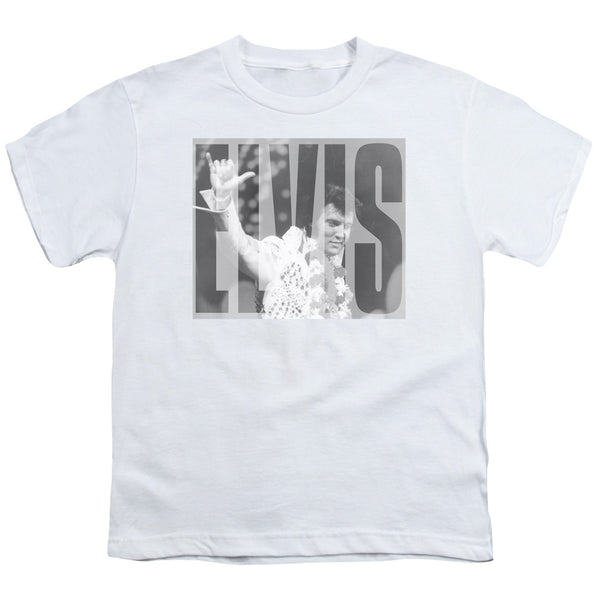 Elvis Presley - Aloha Gray Youth Short Sleeve