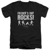 Elvis Presley - Fathers Day Rocks Adult Slim Fit V Neck Cotton