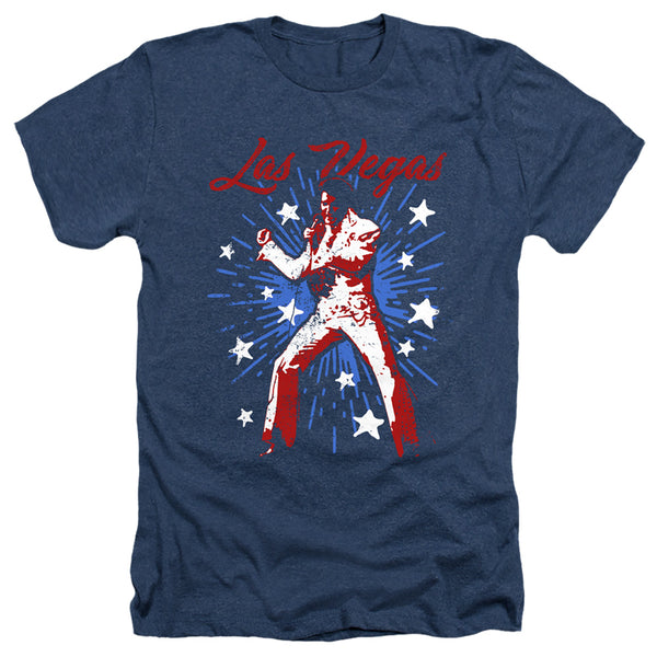 Elvis Presley - Vegas Superstar Adult Regular Fit Heather Short Sleeve