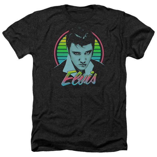 Elvis Presley - Neon King Adult Regular Fit Heather Short Sleeve
