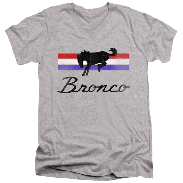 Ford Bronco - Bronco Stripes Adult Slim Fit V Neck Cotton