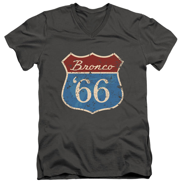 Ford Bronco - Route 66 Bronco Adult Slim Fit V Neck Cotton