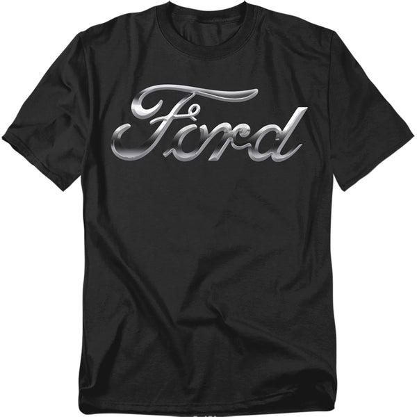 Ford - Chrome Ford Logo Adult Regular Fit Short Sleeve