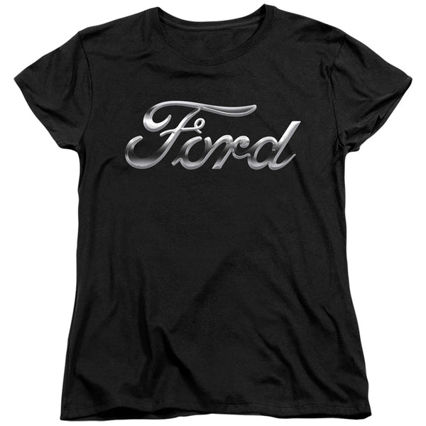 Ford - Chrome Ford Logo Women's Short Sleeve