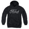 Ford - Chrome Ford Logo Youth Hooded Sweatshirt