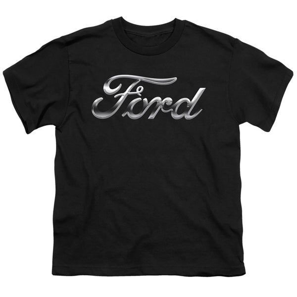 Ford - Chrome Ford Logo Youth Short Sleeve