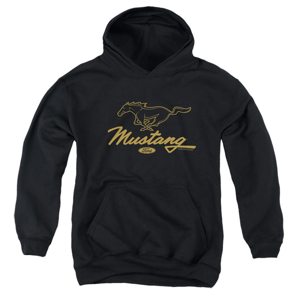 Ford Mustang - Pony Script Youth Hooded Sweatshirt
