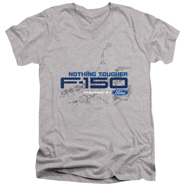 Ford Trucks - Engine Schematic Adult Slim Fit V Neck Cotton