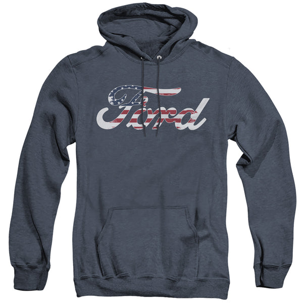 Ford - Flag Logo Adult Heather Hoodie