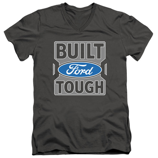 Ford Trucks - Built Ford Tough Adult Slim Fit V Neck Cotton