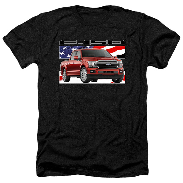 Ford Trucks - F 150 Flag Adult Regular Fit Heather Short Sleeve