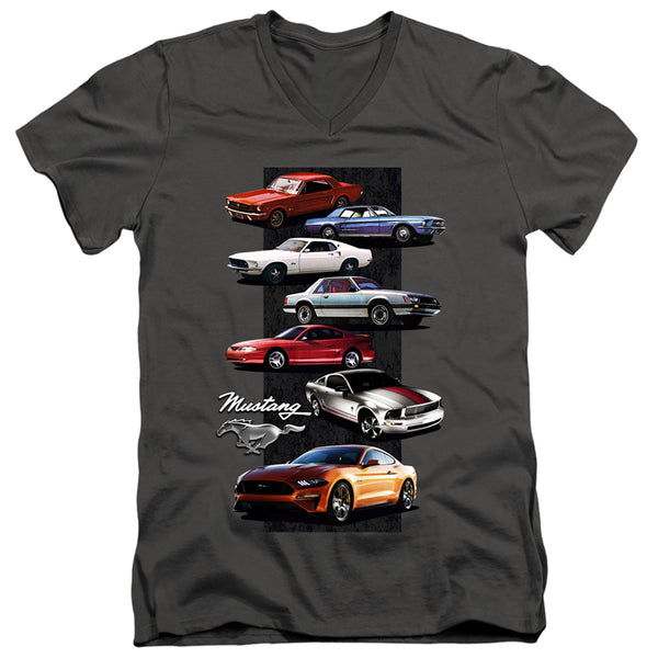 Ford Mustang - Mustang Stack Adult Slim Fit V Neck Cotton
