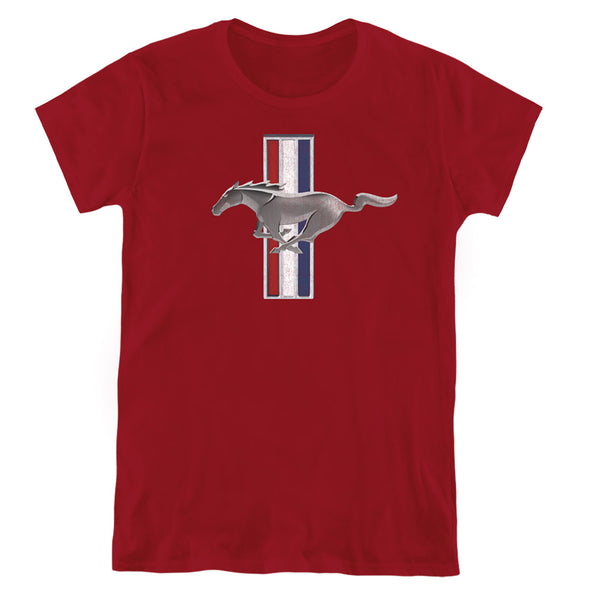 Ford Mustang - Vintage Stripes Women's Short Sleeve