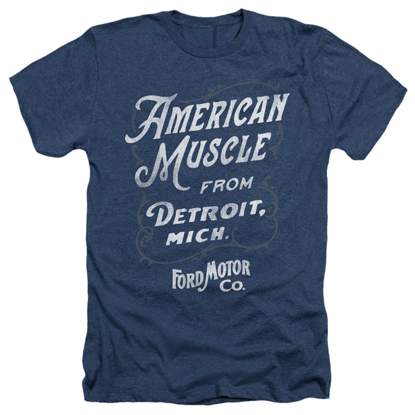 Ford - American Muscle Classic Script Adult Regular Fit Heather Short Sleeve