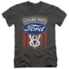 Ford - Genuine Parts Flag Adult Slim Fit V Neck Cotton