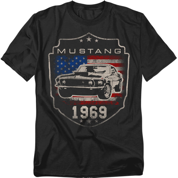 Ford - Mustang 1969 Flag Adult Regular Fit Short Sleeve