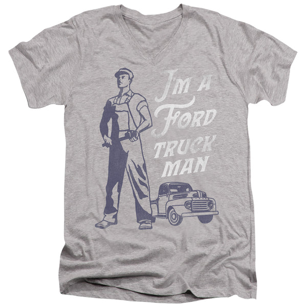 Ford - Ford Truck Man Classic Adult Slim Fit V Neck Cotton