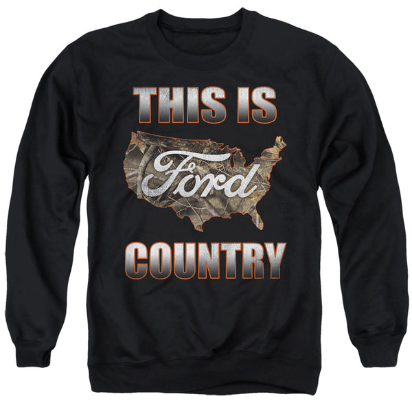 Ford - Go Further Orange Camo Adult Crewneck Sweatshirt
