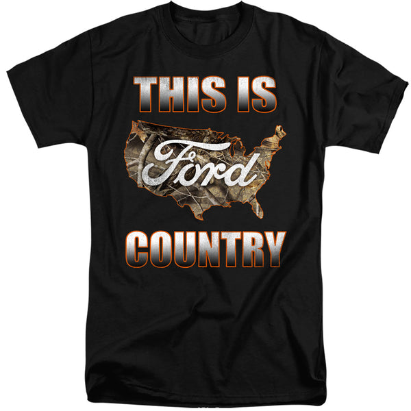 Ford - Go Further Orange Camo Adult Tall Fit Short Sleeve