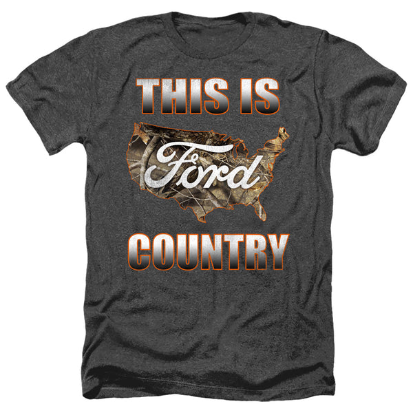 Ford - Go Further Orange Camo Adult Regular Fit Heather Short Sleeve