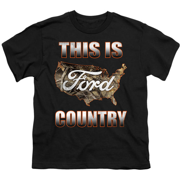Ford - Go Further Orange Camo Youth Short Sleeve