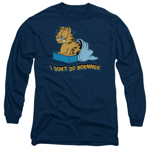 Garfield - I Dont Do Mornings Adult Long Sleeve