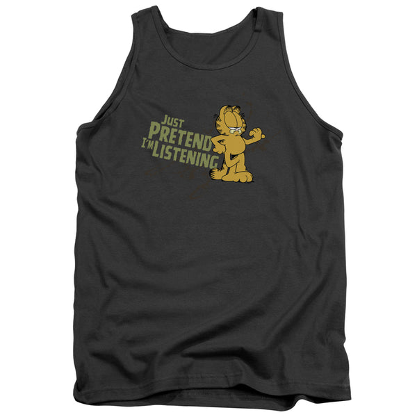 Garfield - Just Pretend Im Listening Adult Tank Top
