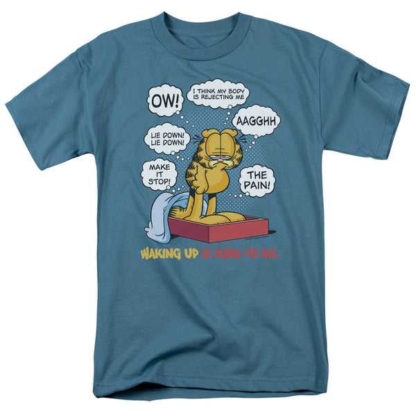 Garfield - Waking Up Is Hard To Do Adult Regular Fit Short Sleeve