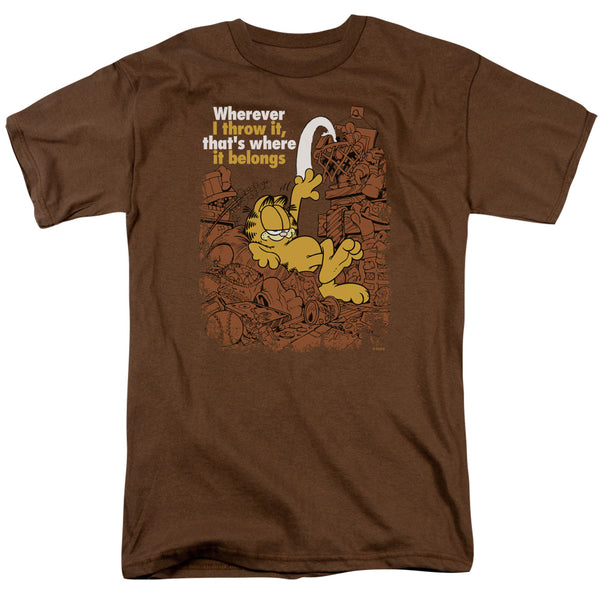Garfield - Where It Belongs Adult Regular Fit Short Sleeve