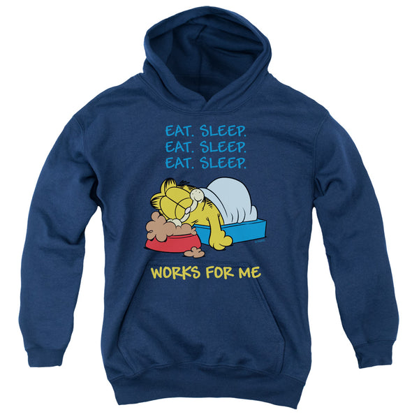 Garfield - Works For Me Youth Hooded Sweatshirt