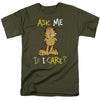 Garfield - Ask Me If I Care Adult Regular Fit Short Sleeve