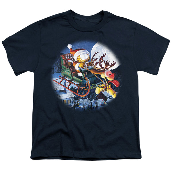 Garfield - Moonlight Ride Youth Short Sleeve