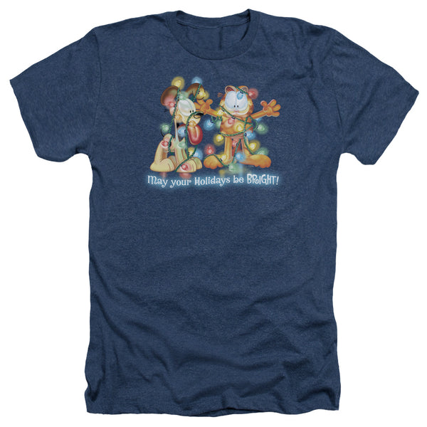 Garfield - Bright Holidays Adult Regular Fit Heather Short Sleeve