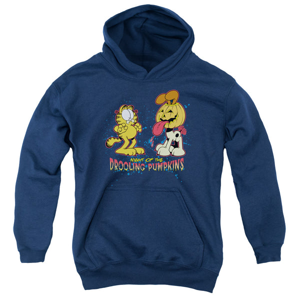 Garfield - Drooling Pumpkins Youth Hooded Sweatshirt