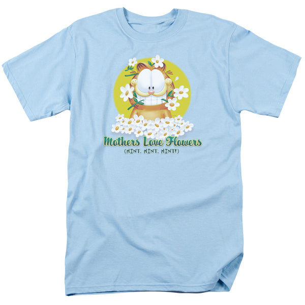 Garfield - Mothers Love Flowers Adult Regular Fit Short Sleeve