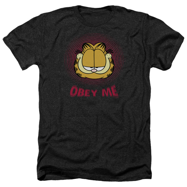 Garfield - Obey Me Adult Regular Fit Heather Short Sleeve