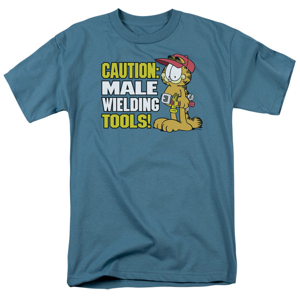 Garfield - Male Weilding Tools Adult Regular Fit Short Sleeve