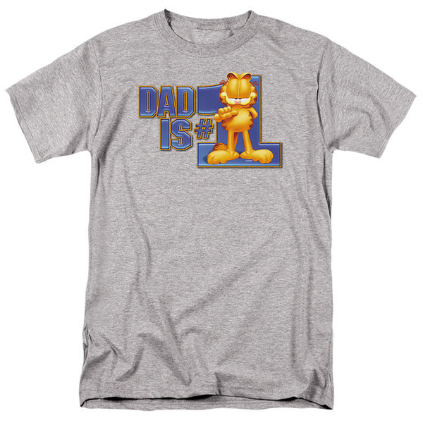 Garfield - Dad Is Number One Adult Regular Fit Short Sleeve