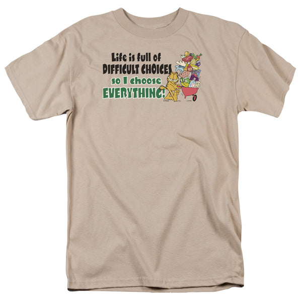 Garfield - Difficult Choices Adult Regular Fit Short Sleeve